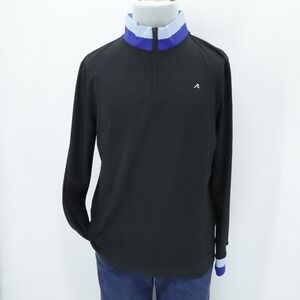 Redvanly Pullover Mens Medium Tuxedo Dunham Quarter Zip Preppy Casual Golf Layer